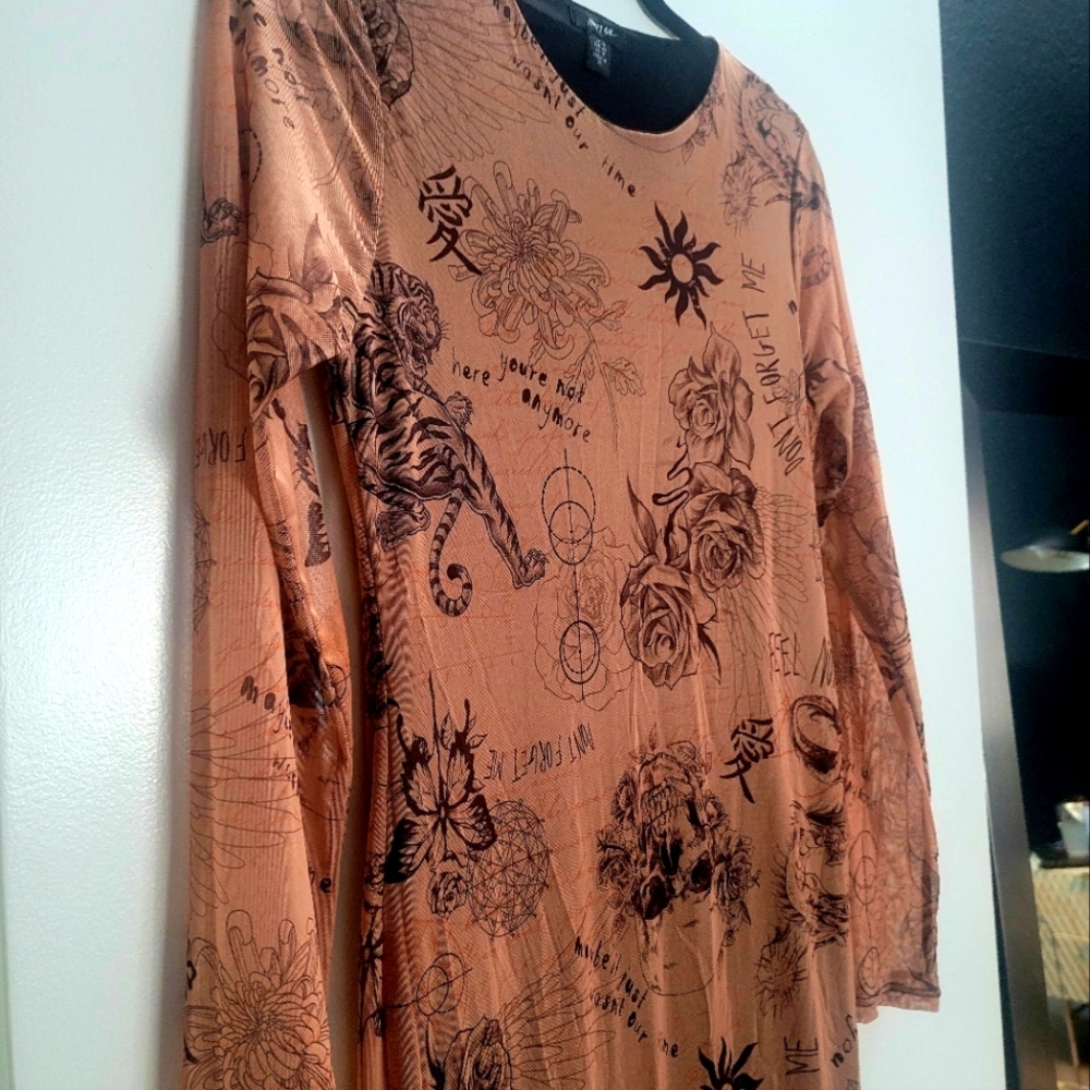 NASTYGAL sheer maxi dress